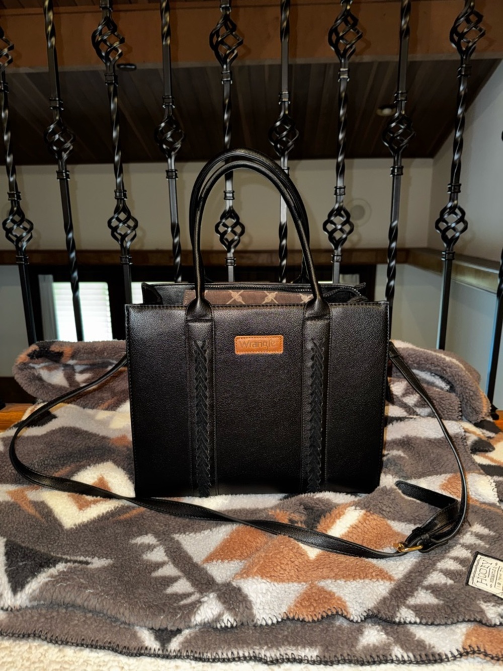 Wrangler Black Leather Purse